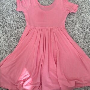 Adorable Pink Casual Kids Dress